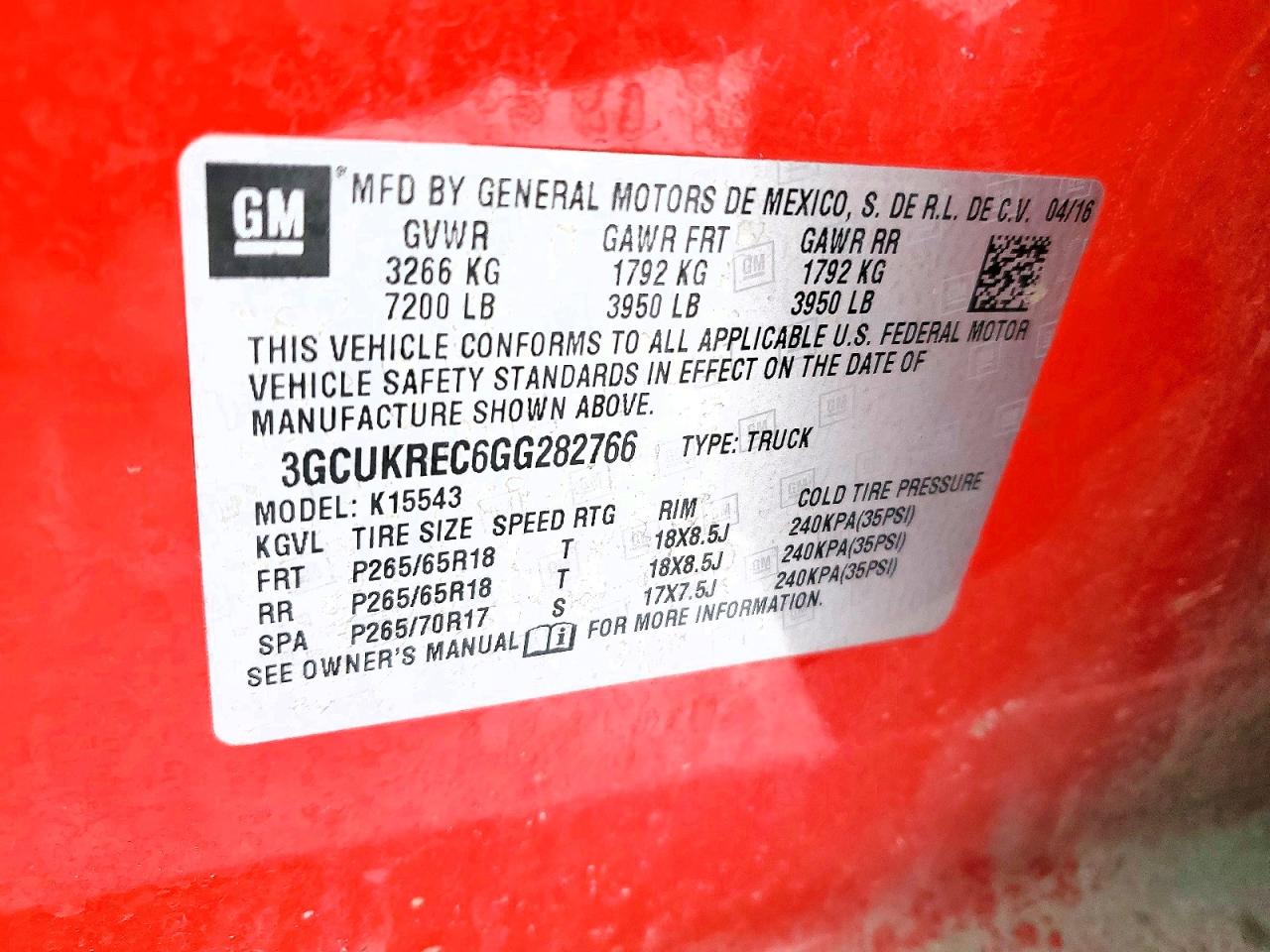 2016 CHEVROLET SILVERADO K1500 LT photo 23