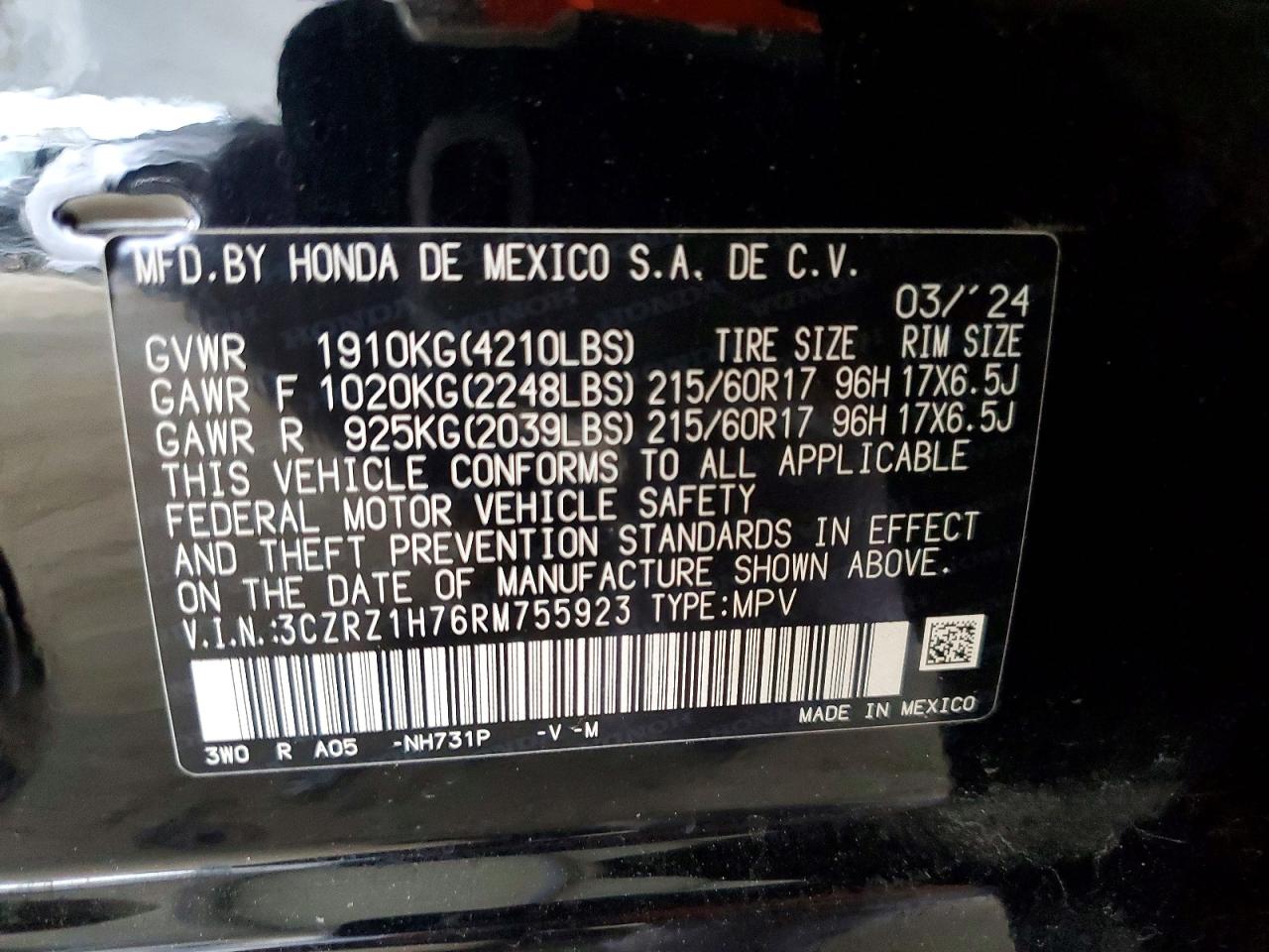 2024 HONDA HR-V EXL photo 23