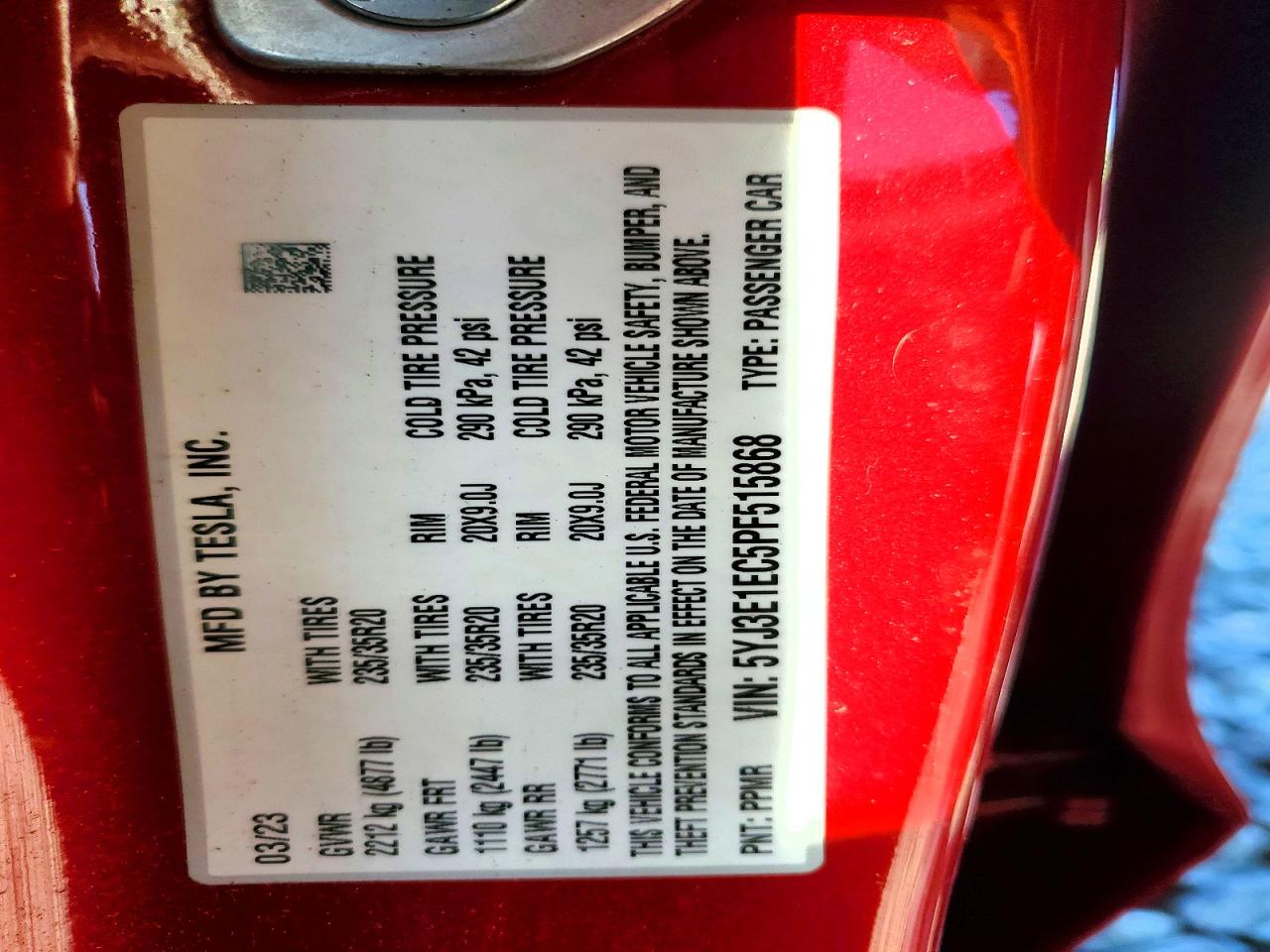 2023 TESLA MODEL 3 photo 23