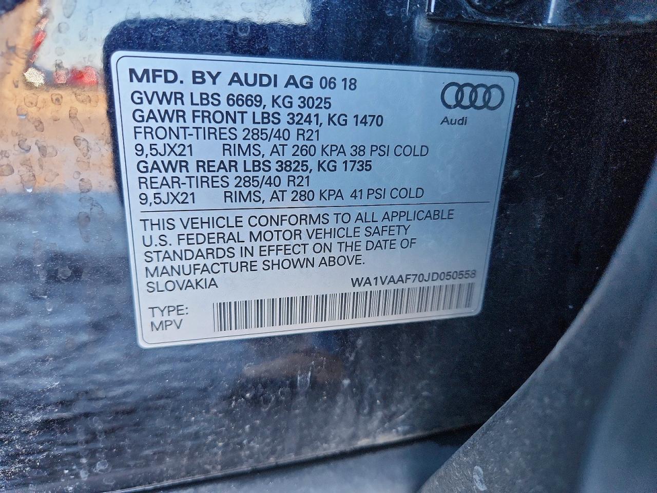 2018 AUDI Q7 PRESTIGE photo 13