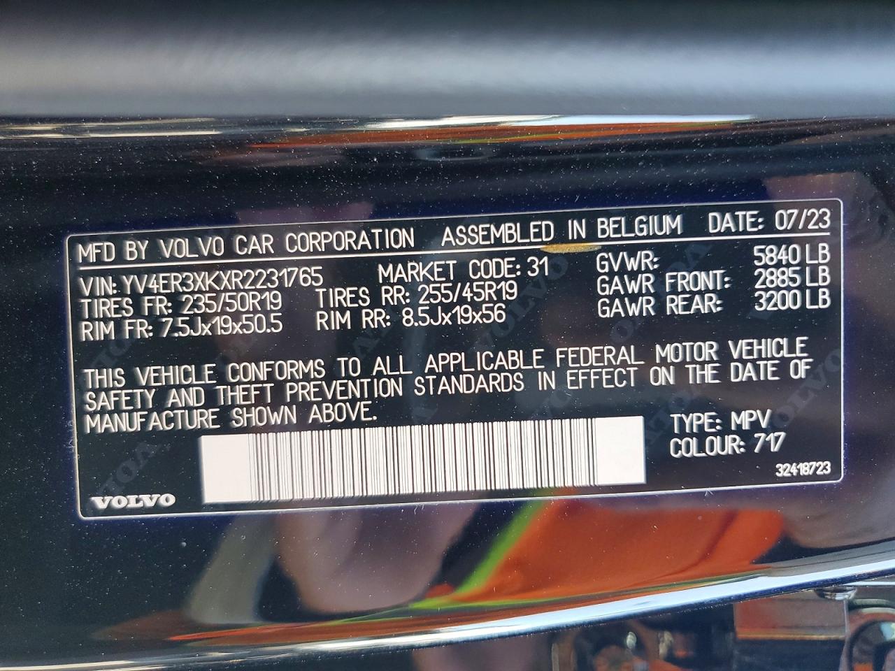 2024 VOLVO XC40 RECHARGE CORE photo 27