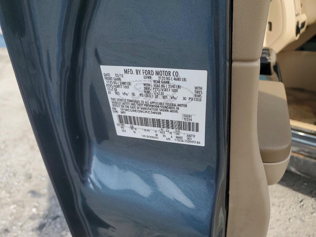 2012 FORD ESCAPE LIMITED photo 25