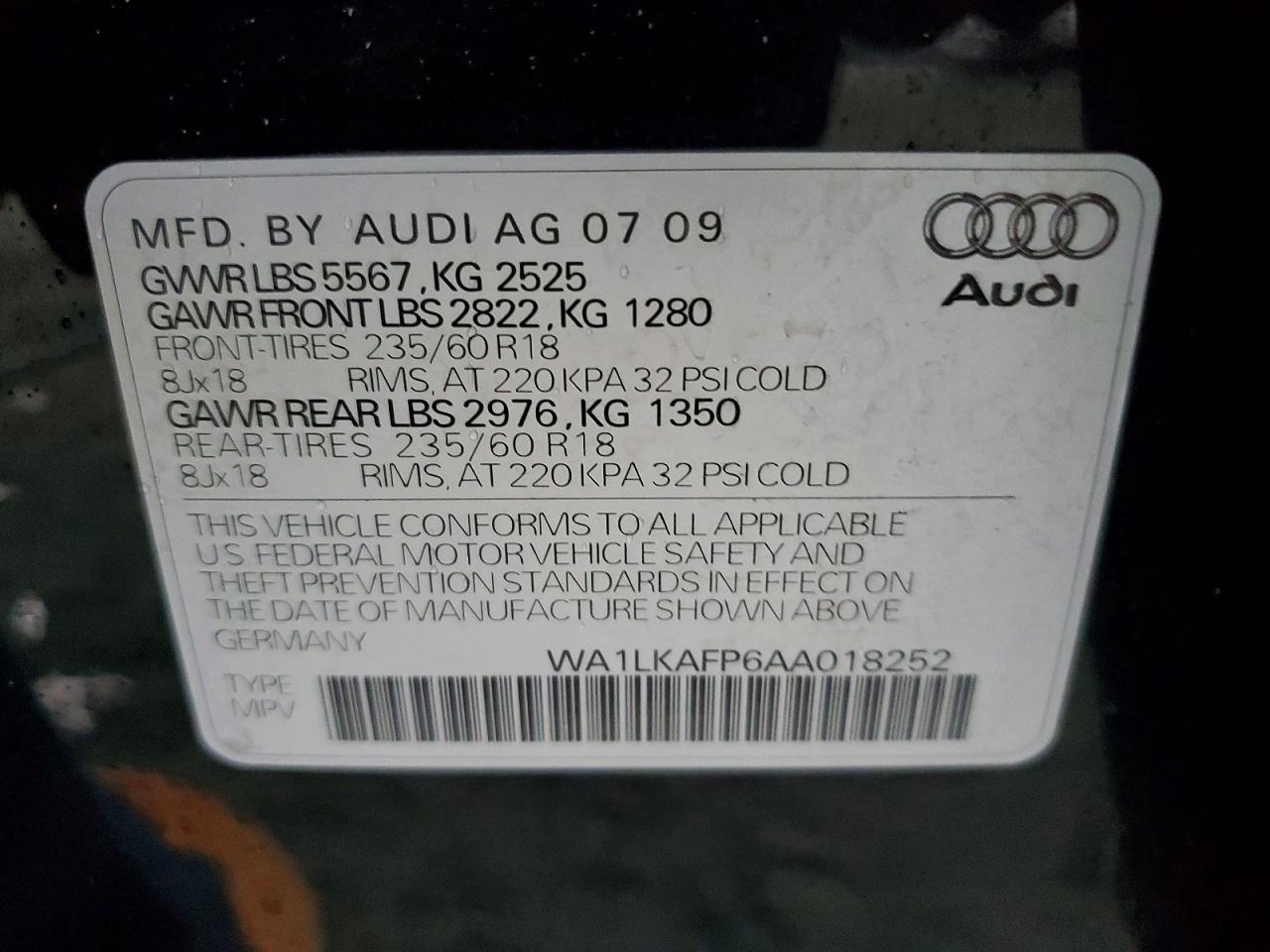 2010 AUDI Q5 PREMIUM PLUS photo 12