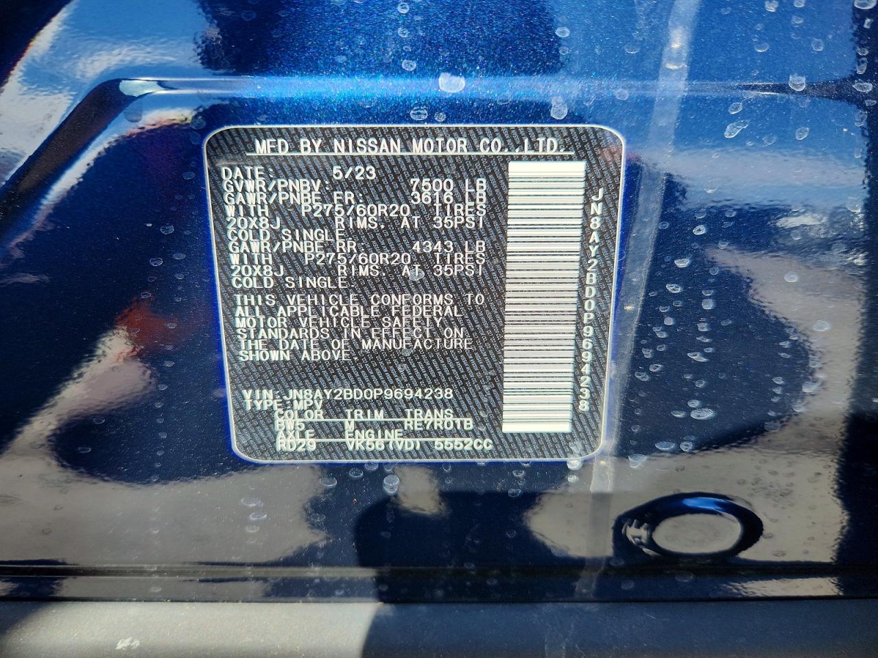 2023 NISSAN ARMADA SL photo 14