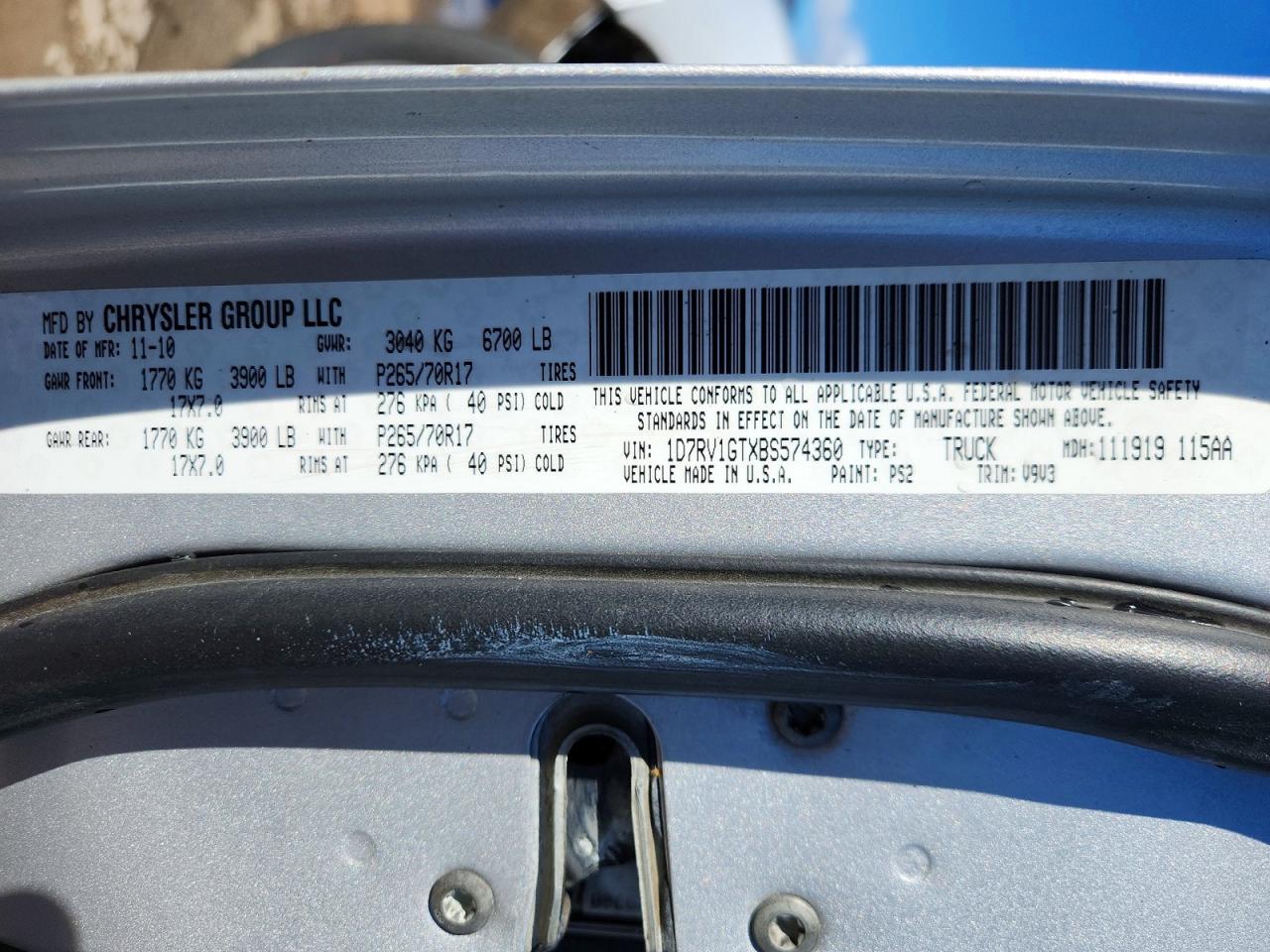 2011 DODGE RAM 1500 photo 12