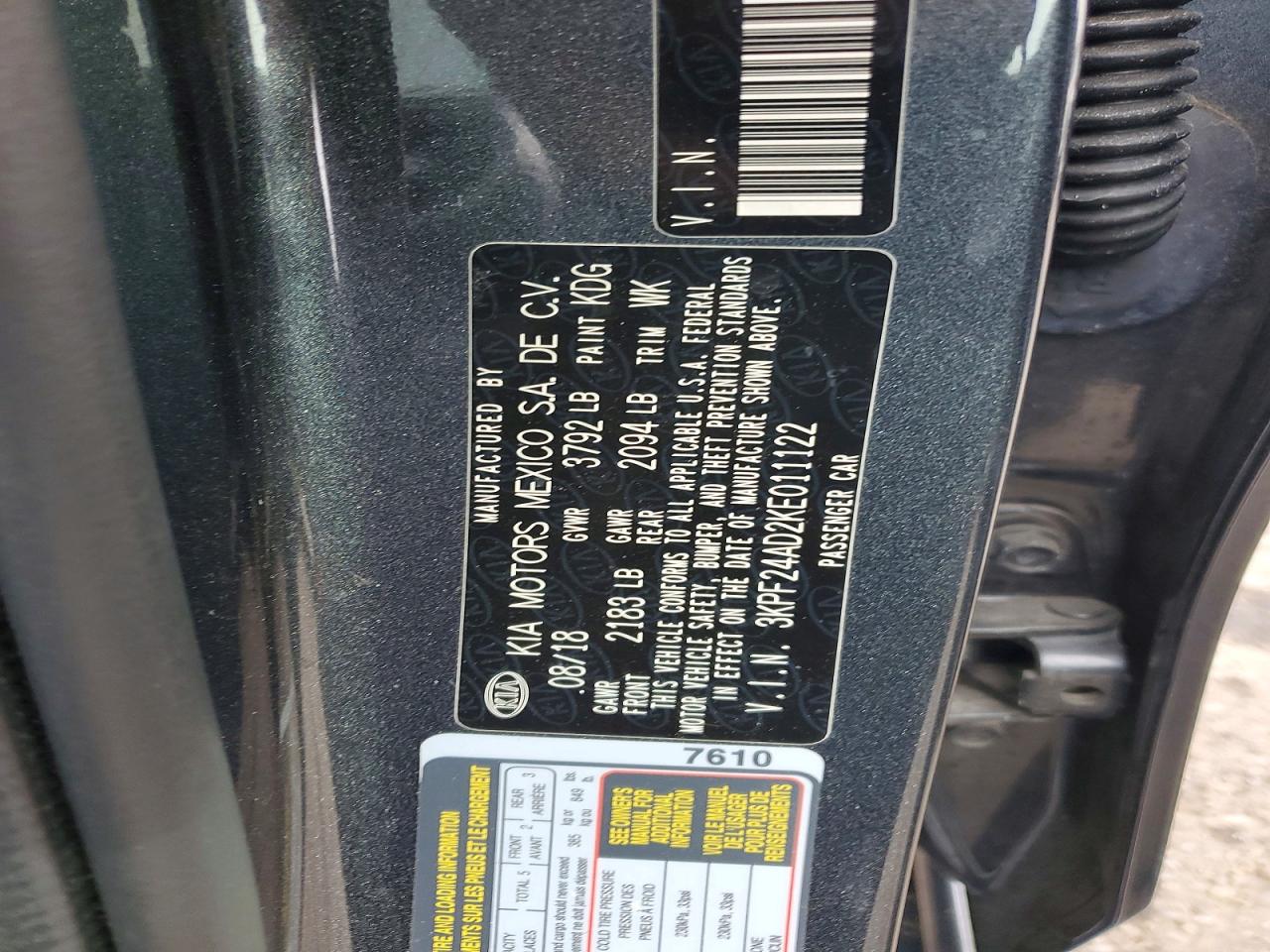 2019 KIA FORTE LXS photo 12