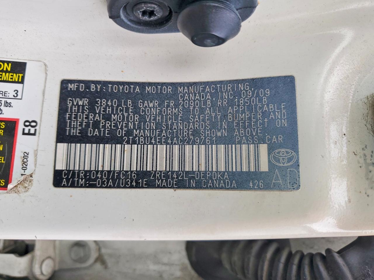2010 TOYOTA COROLLA BASE photo 23