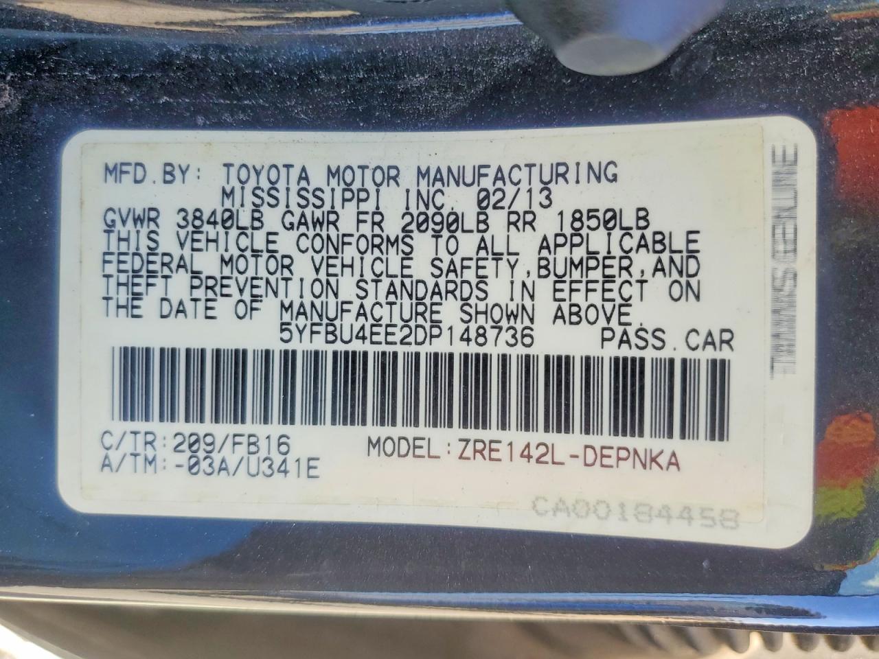 2013 TOYOTA COROLLA LE photo 25