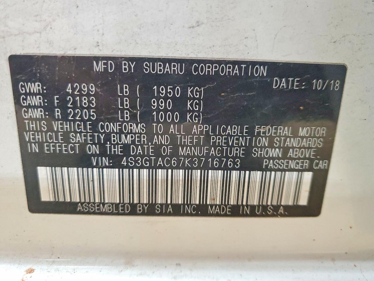2019 SUBARU IMPREZA PREMIUM photo 12
