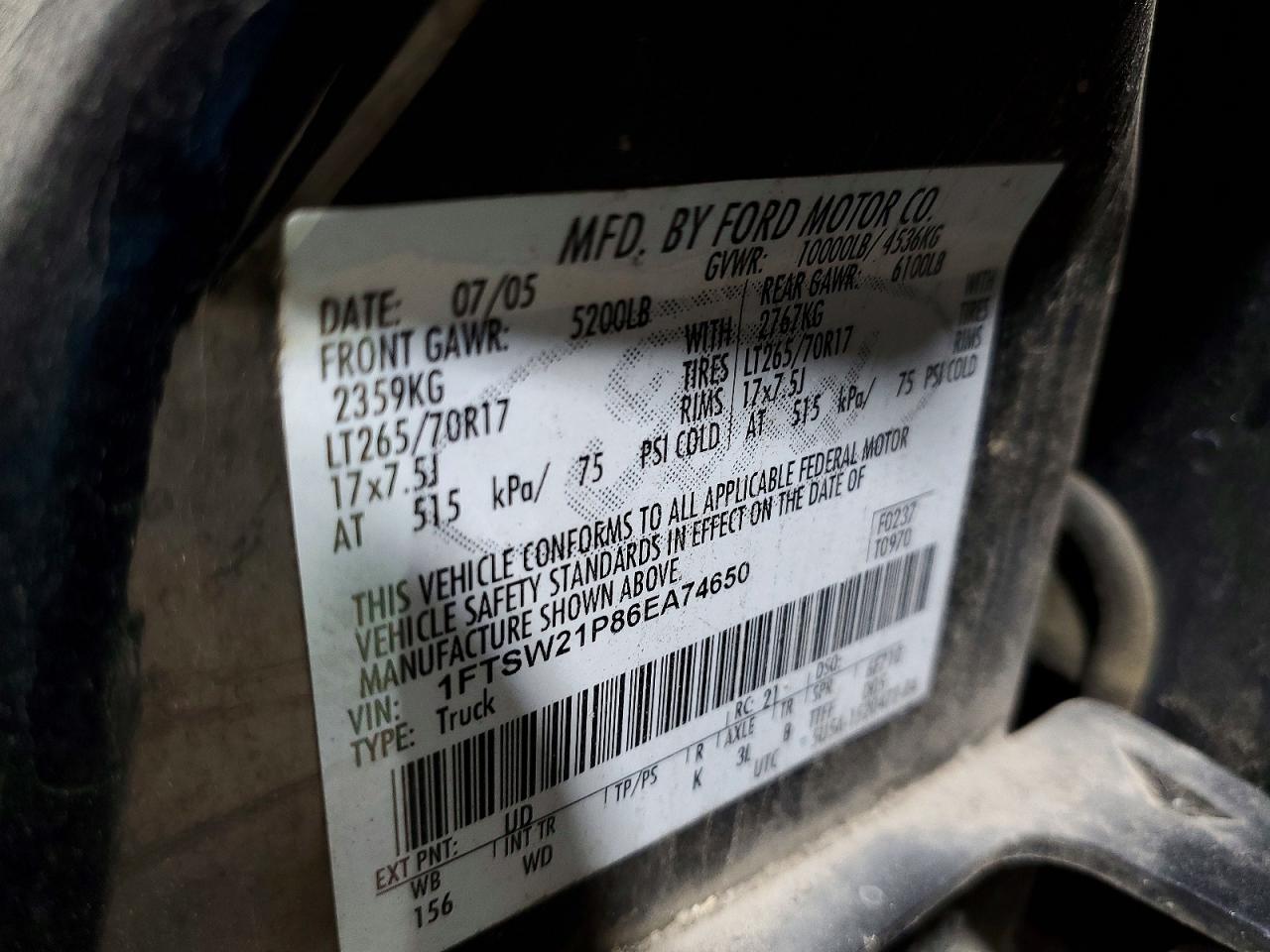 2006 FORD F250 SUPER DUTY photo 23