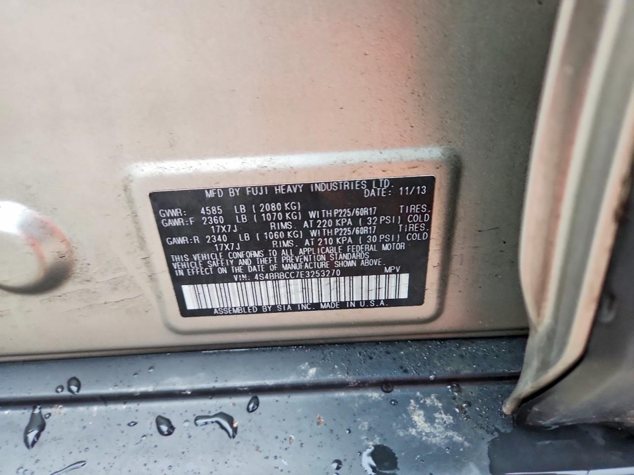 2014 SUBARU OUTBACK 2.5I PREMIUM photo 13
