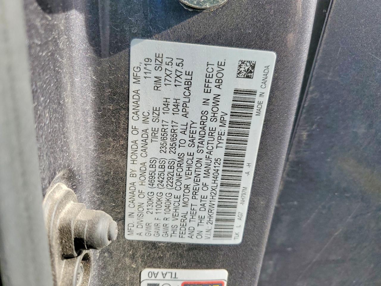 2020 HONDA CR-V LX photo 25