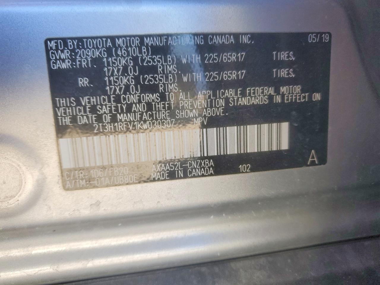 2019 TOYOTA RAV4 LE photo 23