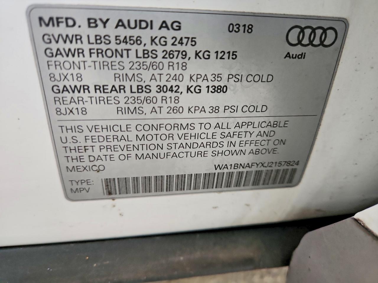 2018 AUDI Q5 PREMIUM PLUS photo 13