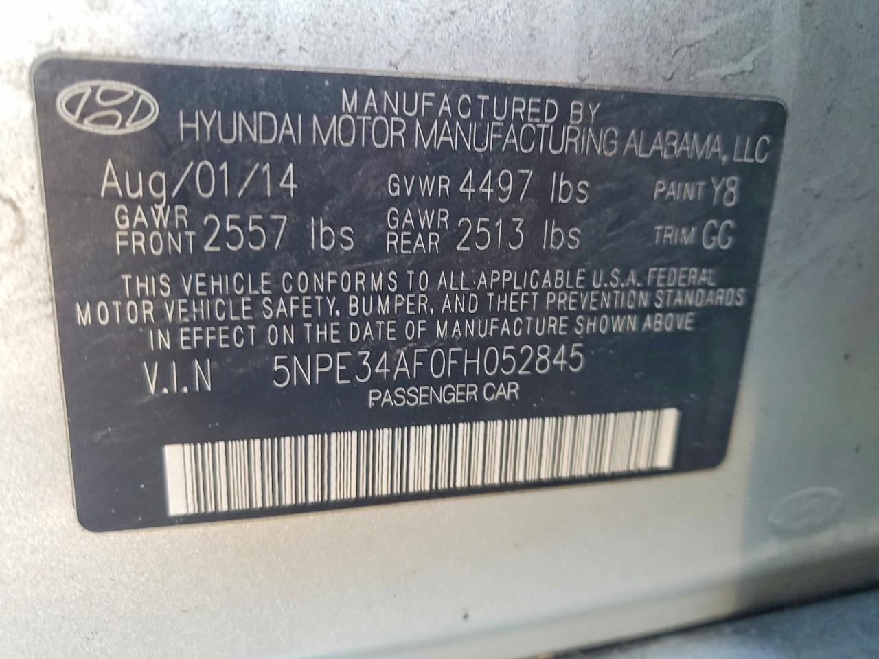 2015 HYUNDAI SONATA SPORT photo 23
