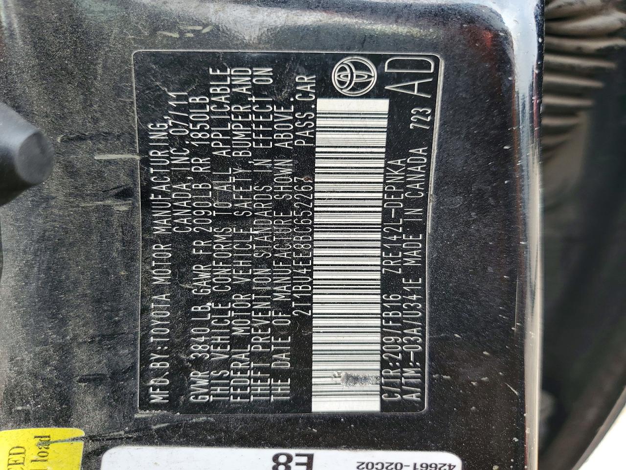 2011 TOYOTA COROLLA LE photo 23