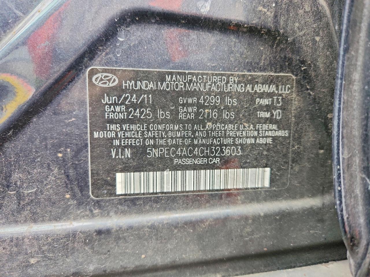 2012 HYUNDAI SONATA LIMITED photo 12