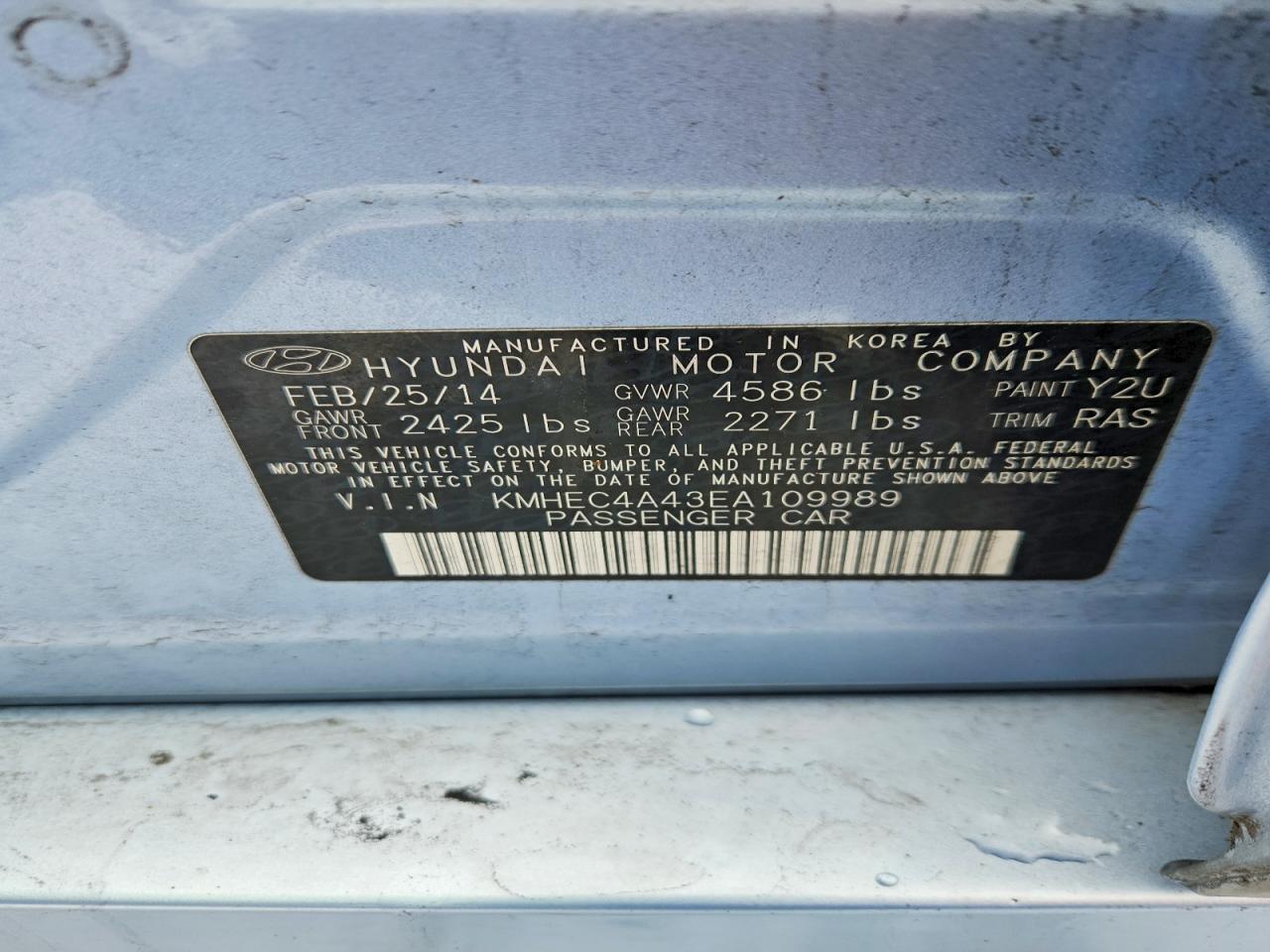 2014 HYUNDAI SONATA HYBRID photo 34
