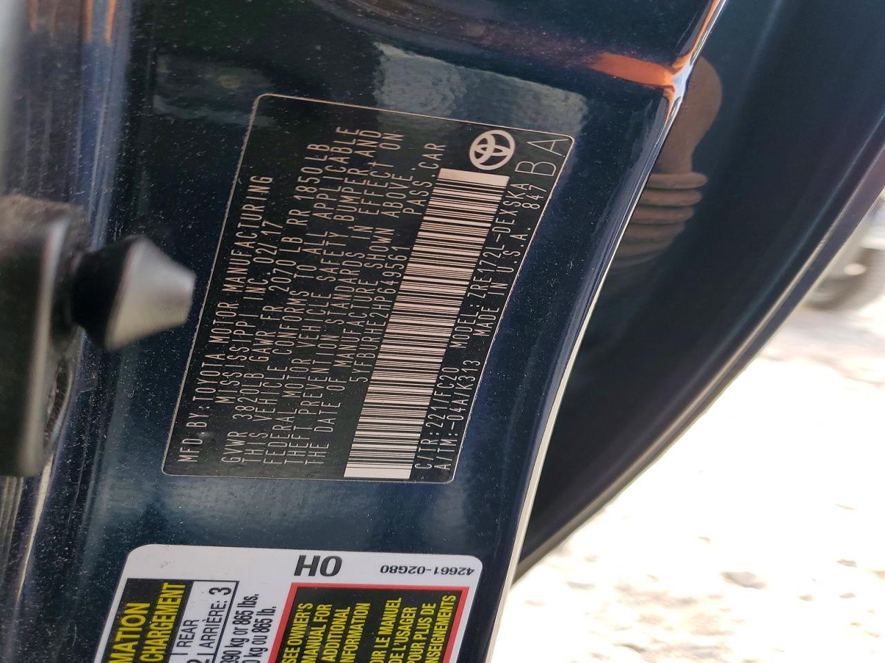 2017 TOYOTA COROLLA L photo 12