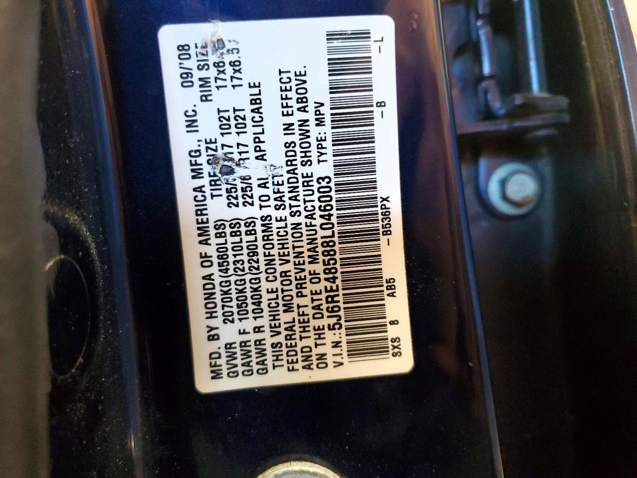 2008 HONDA CR-V EX photo 25