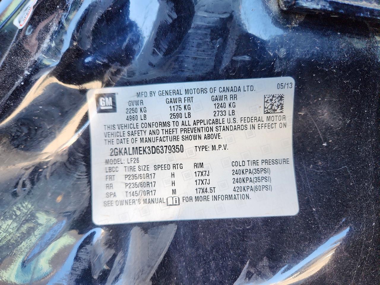2013 GMC TERRAIN SLE photo 25