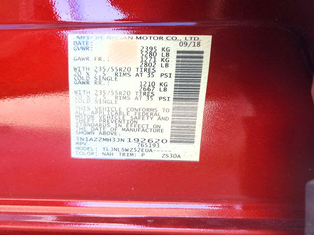 2018 NISSAN MURANO S photo 37