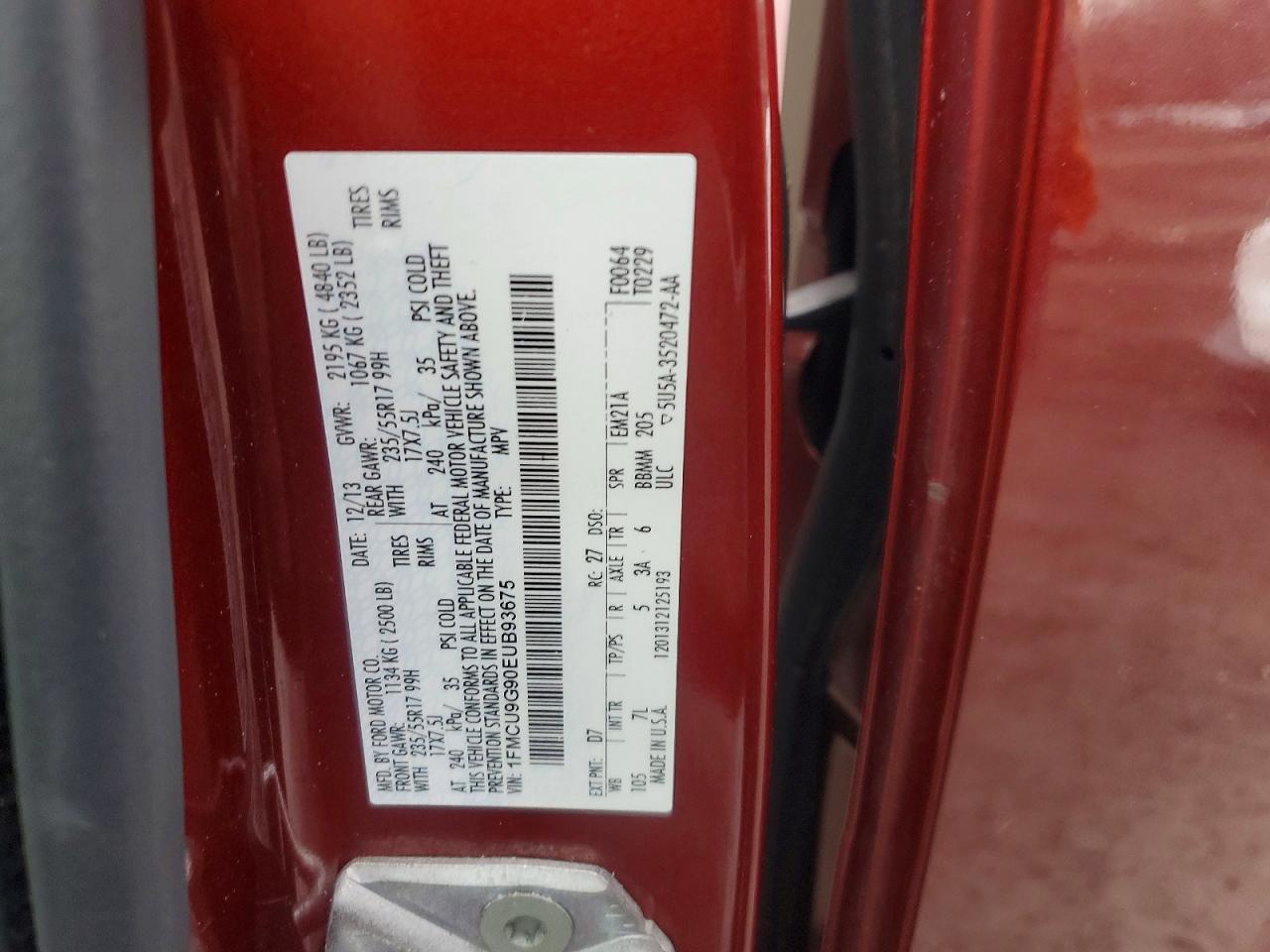 2014 FORD ESCAPE SE photo 13