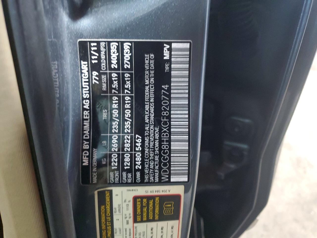 2012 MERCEDES-BENZ GLK 350 4MATIC photo 13