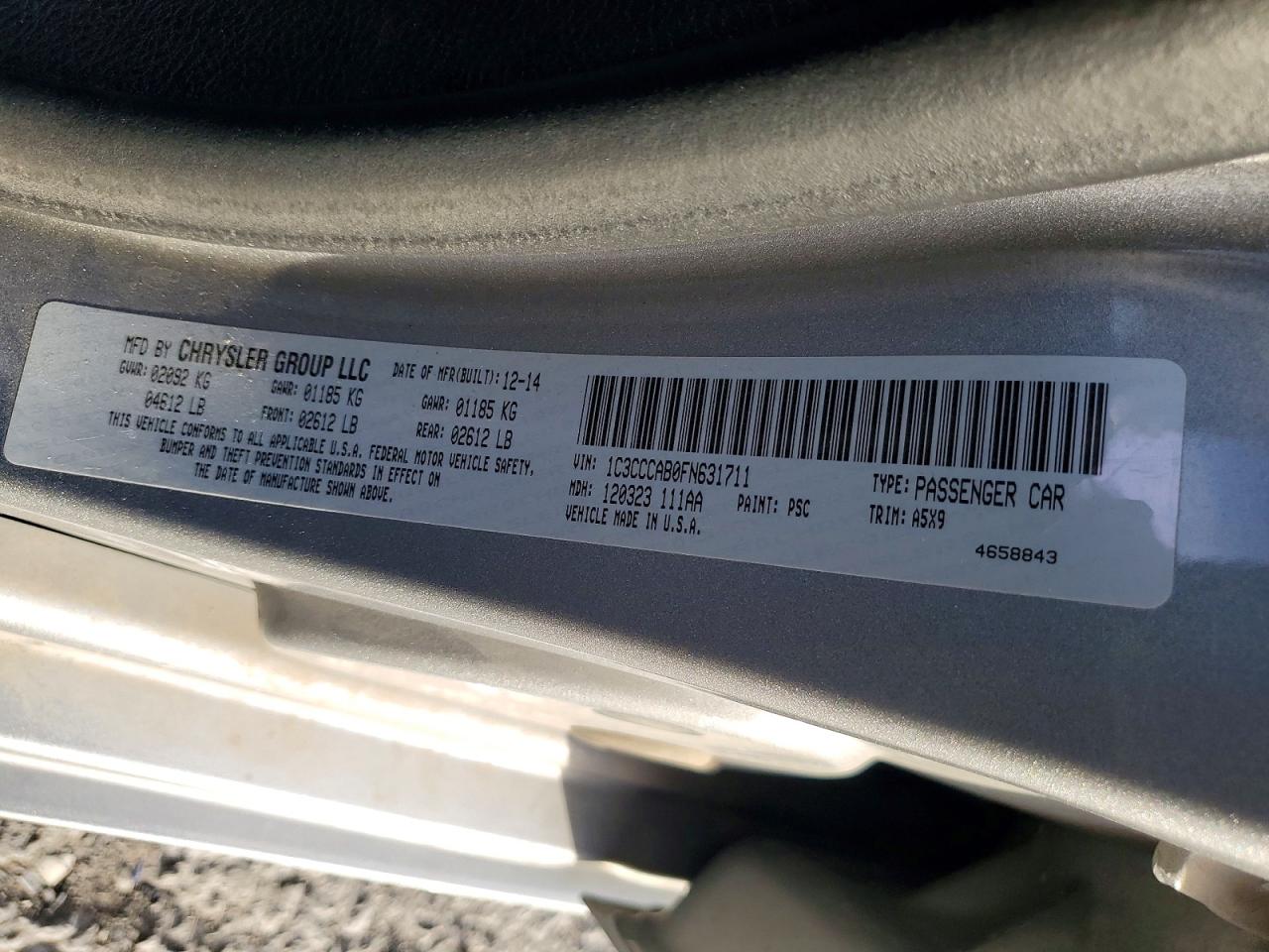 2015 CHRYSLER 200 LIMITED photo 34