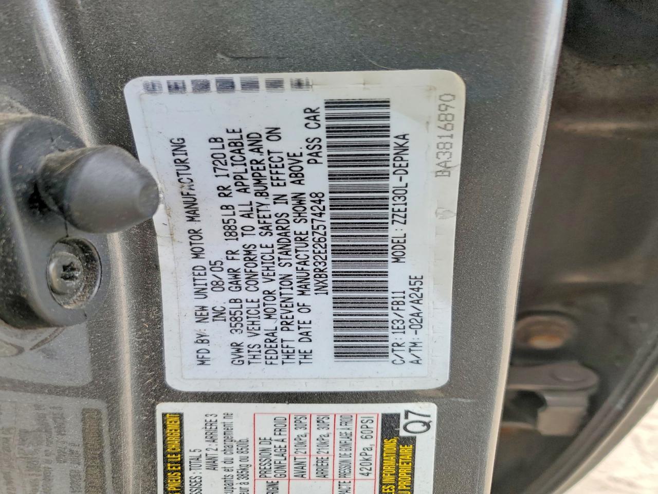 2006 TOYOTA COROLLA LE photo 23