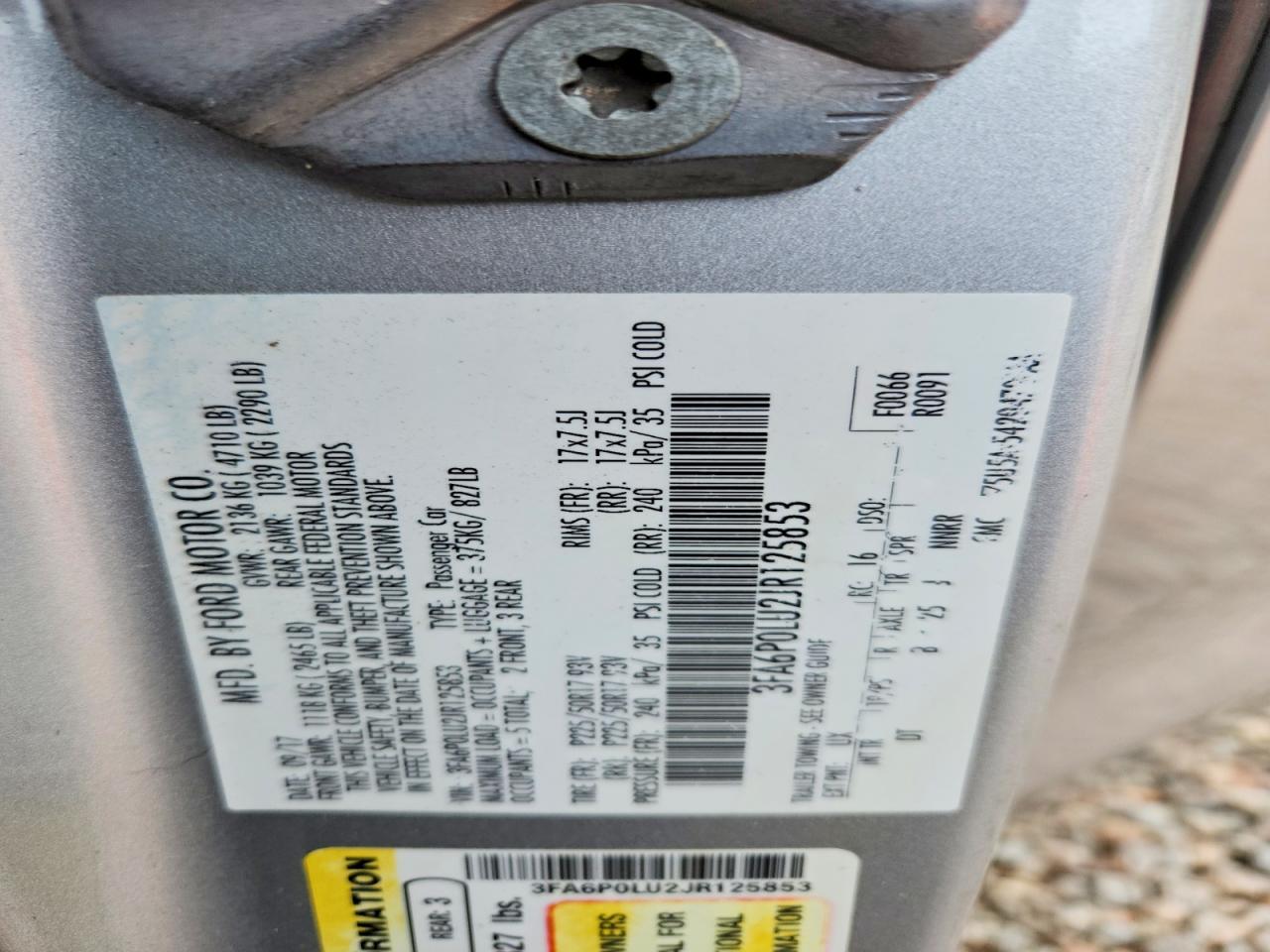 2018 FORD FUSION SE HYBRID photo 12
