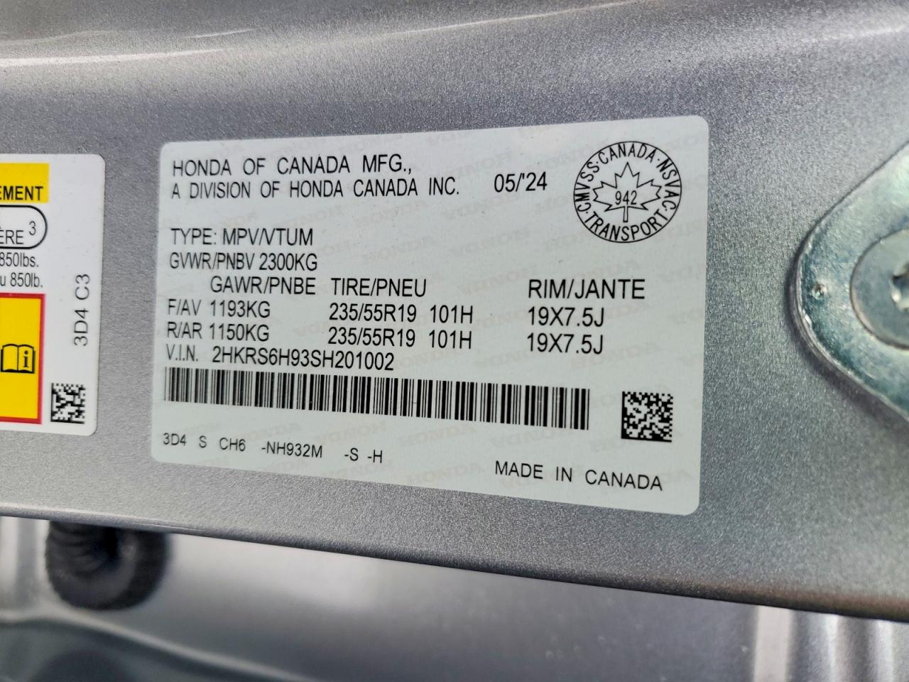 2025 HONDA CR-V TOURING photo 13
