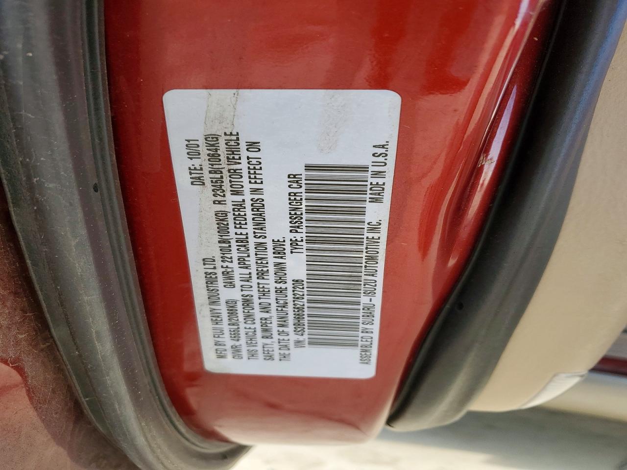 2002 SUBARU LEGACY OUTBACK photo 45