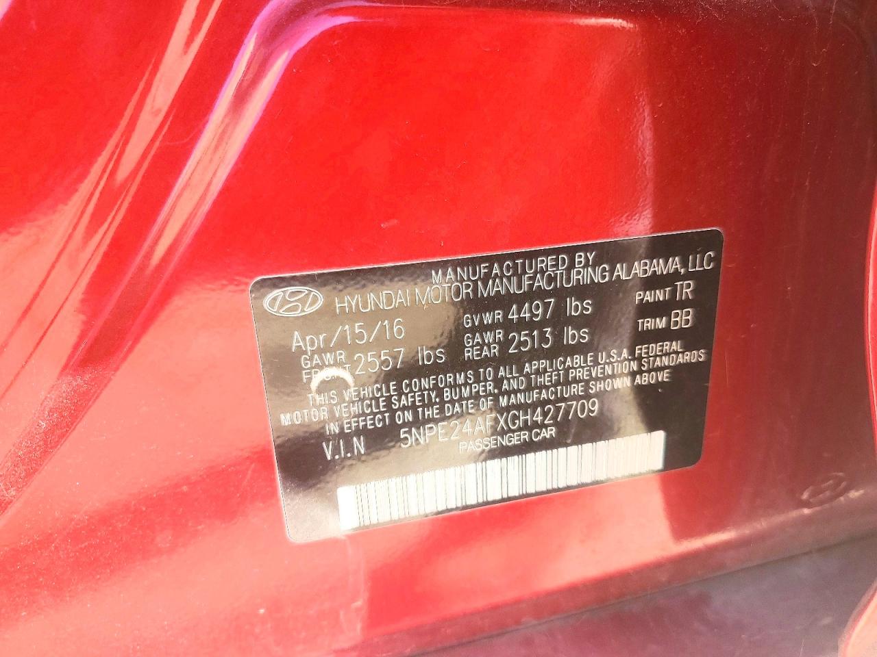 2016 HYUNDAI SONATA SE photo 25