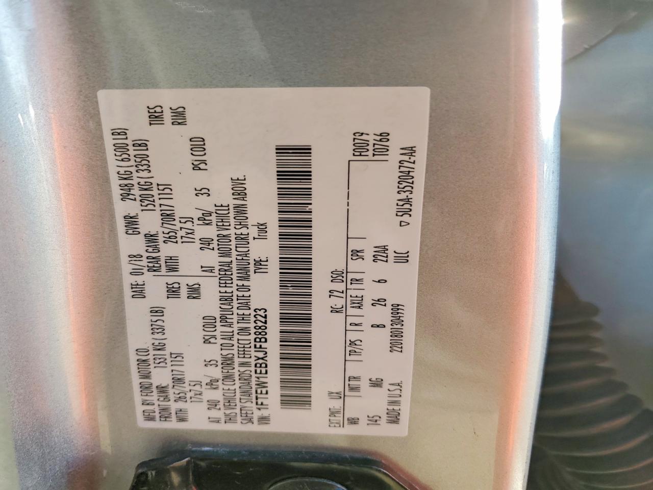 2018 FORD F150 SUPERCREW photo 25