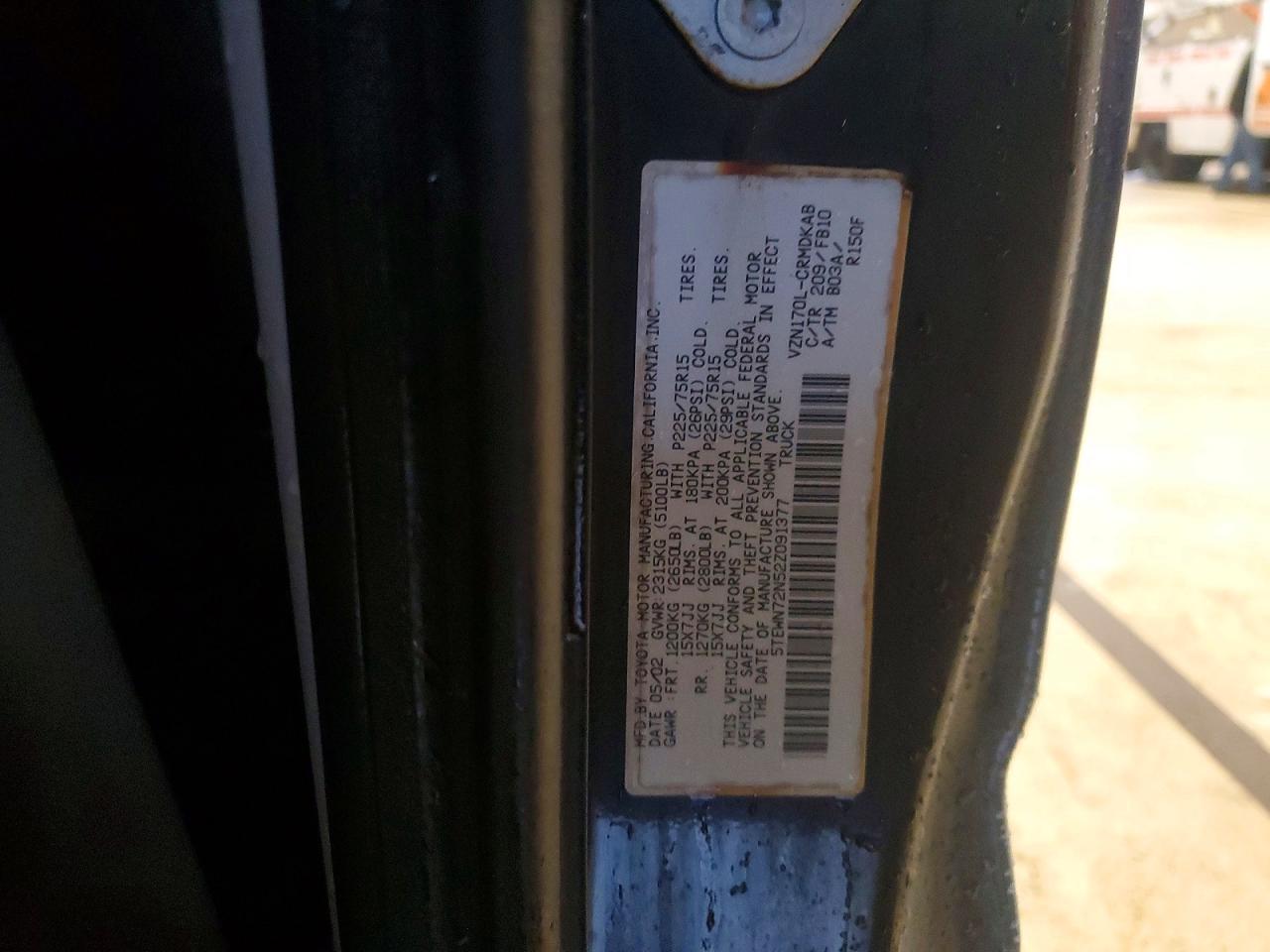 2002 TOYOTA TACOMA V6 photo 12