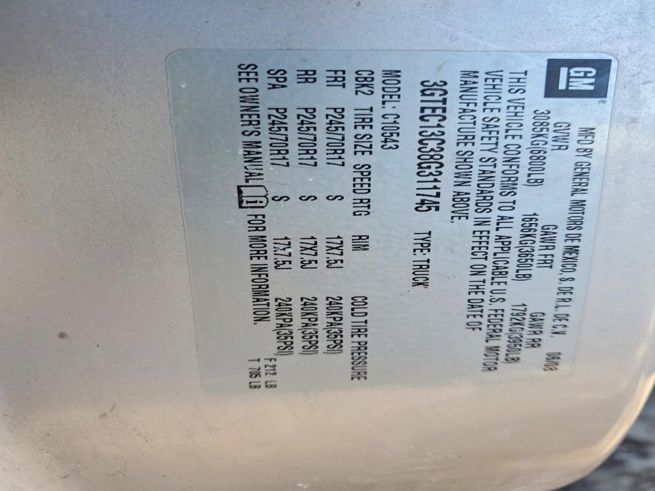 2008 GMC SIERRA C1500 photo 12