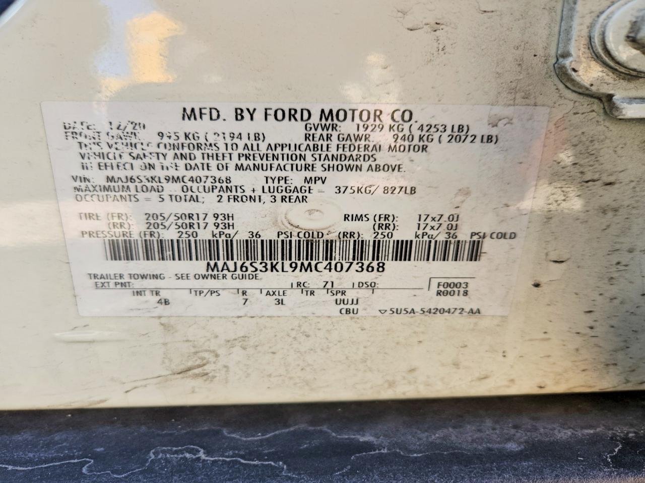 2021 FORD ECOSPORT TITANIUM photo 13