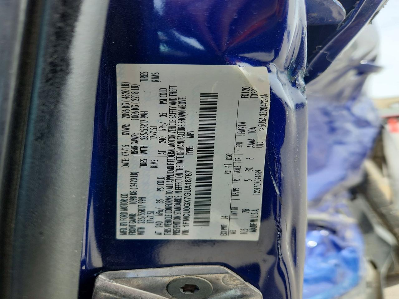 2016 FORD ESCAPE SE photo 23
