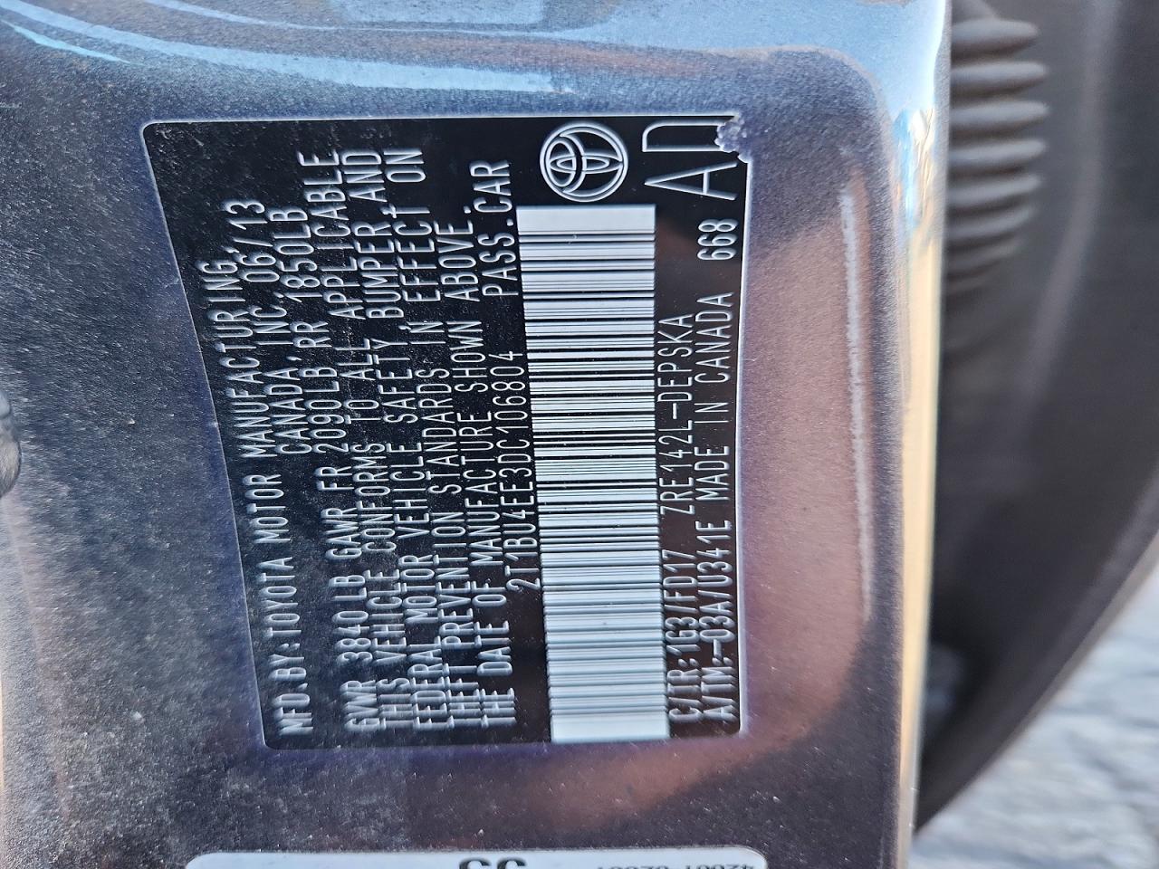 2013 TOYOTA COROLLA BASE photo 23