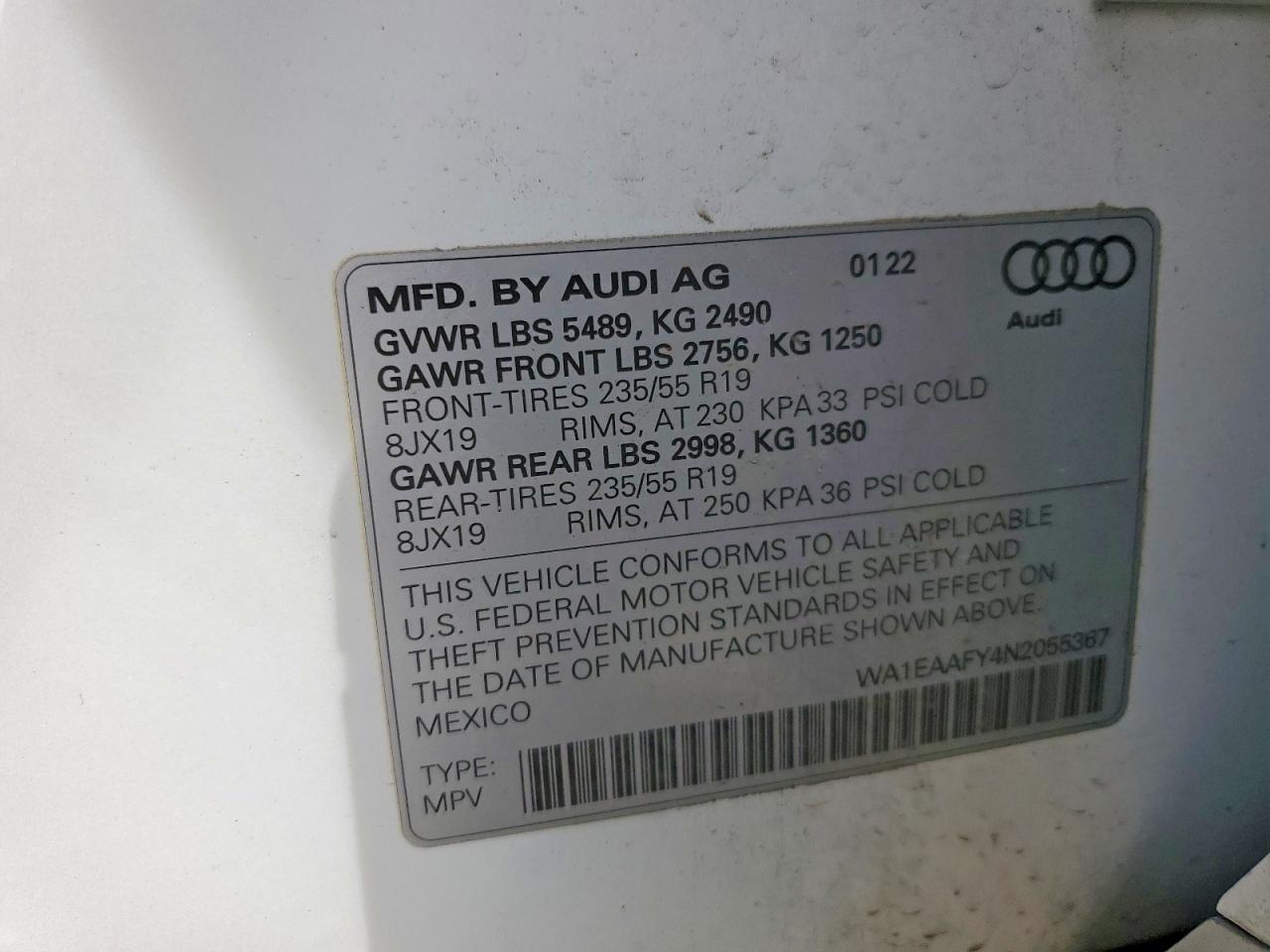 2022 AUDI Q5 PREMIUM PLUS 45 photo 49