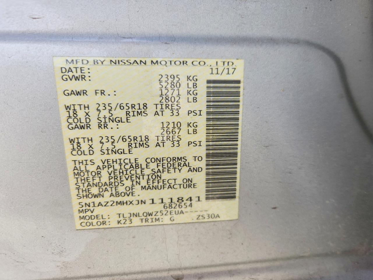2018 NISSAN MURANO S photo 27