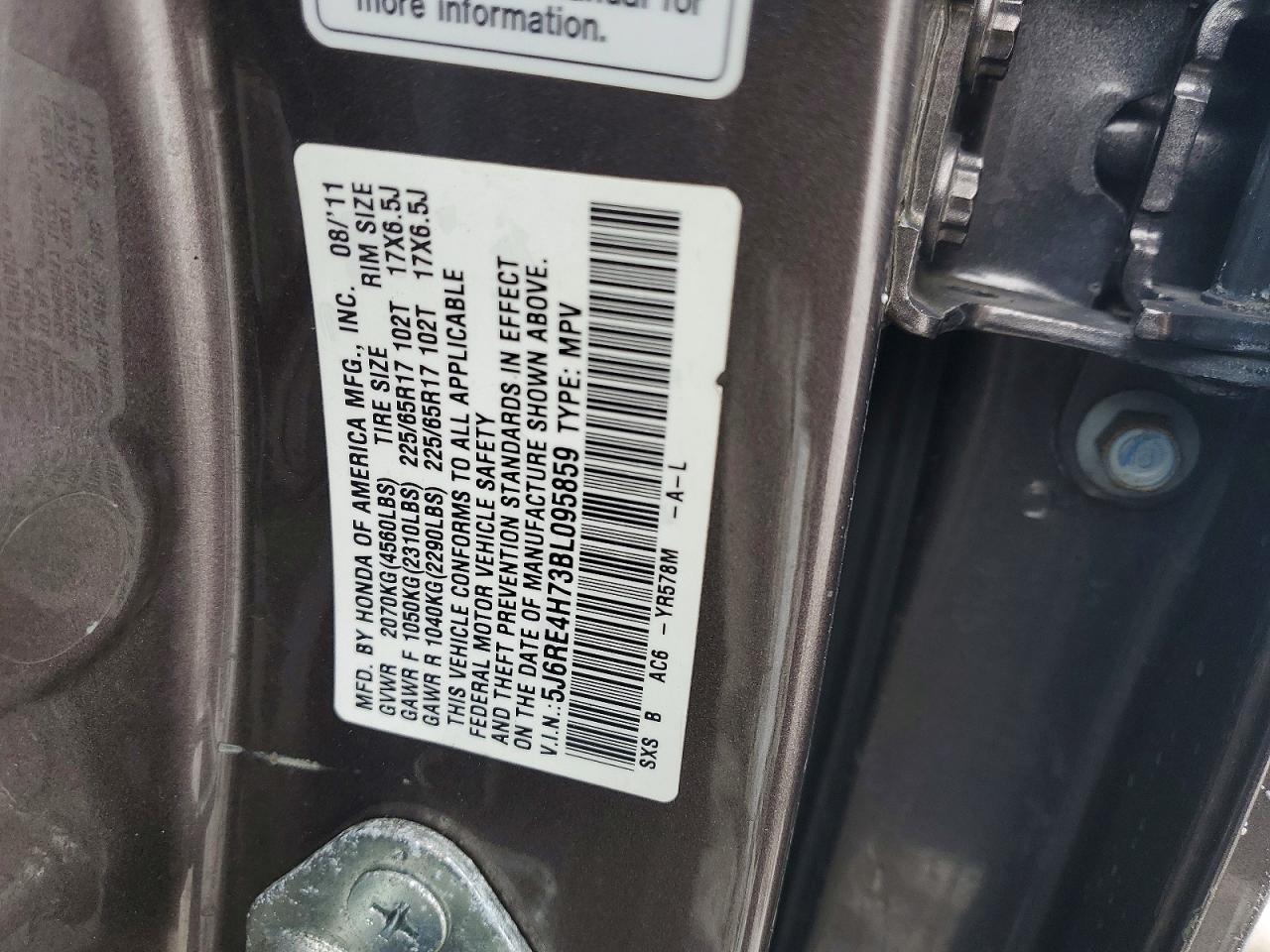 2011 HONDA CR-V EXL photo 37
