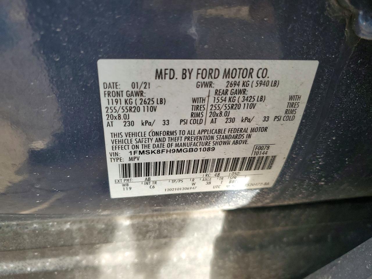 2021 FORD EXPLORER LIMITED photo 25