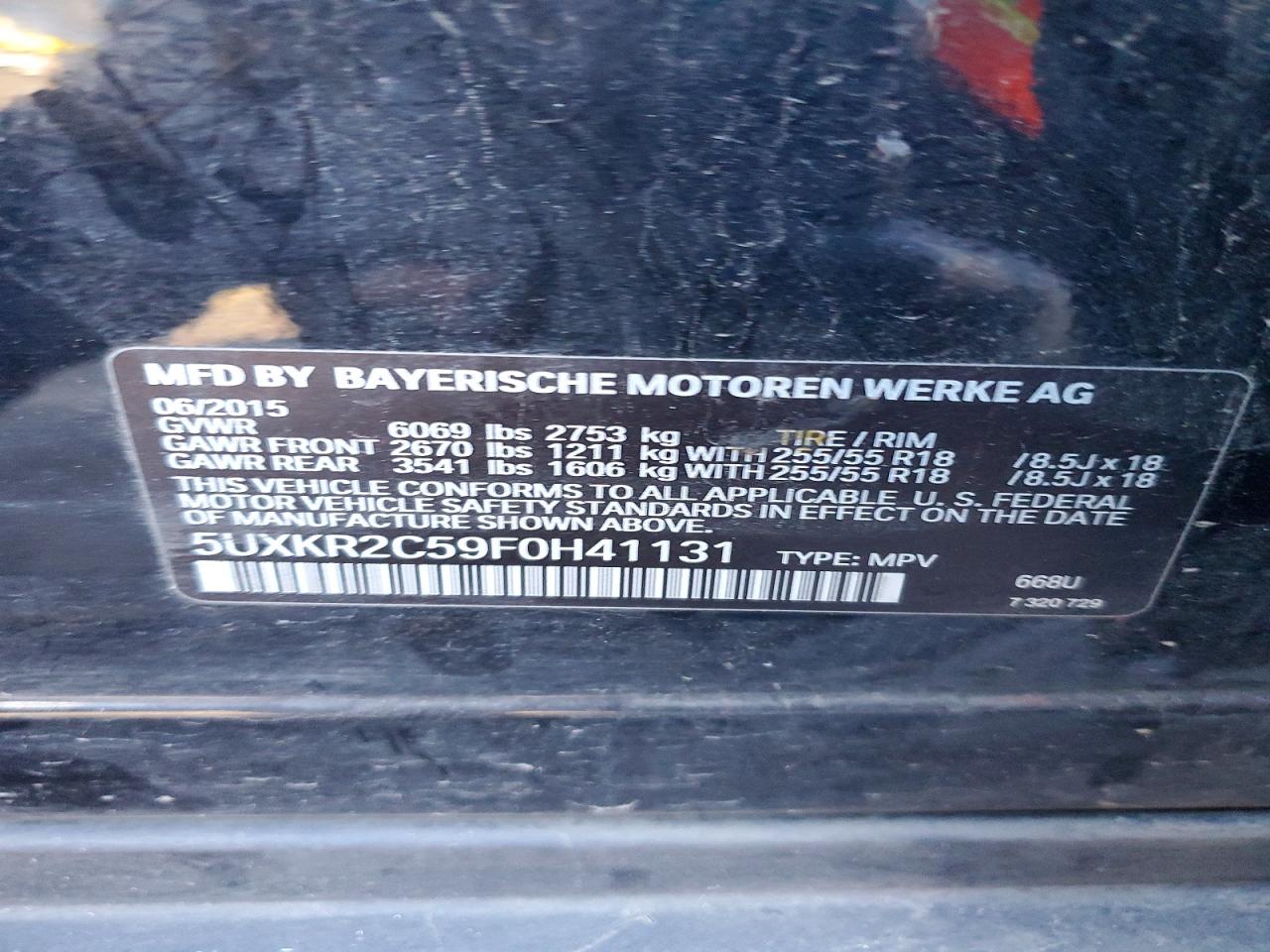 2015 BMW X5 SDRIVE35I photo 12