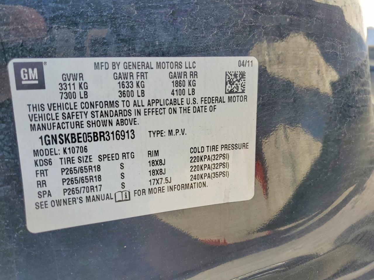 2011 CHEVROLET TAHOE K1500 LT photo 25