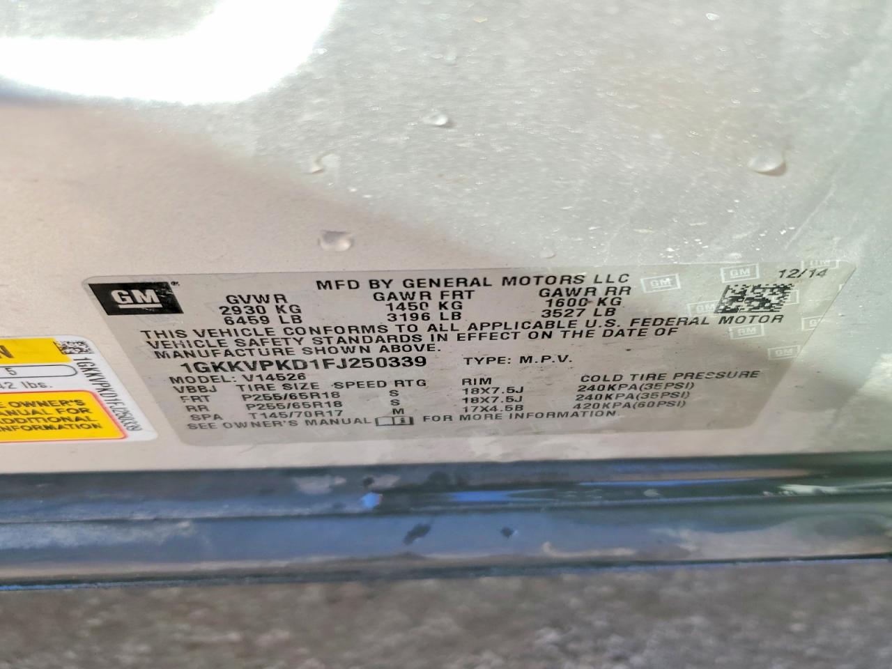 2015 GMC ACADIA SLE photo 13