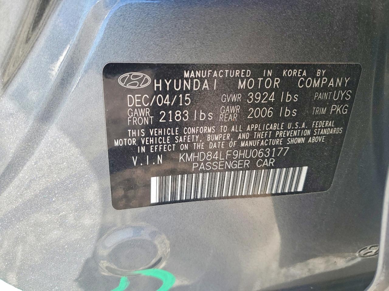 2017 HYUNDAI ELANTRA SE photo 23