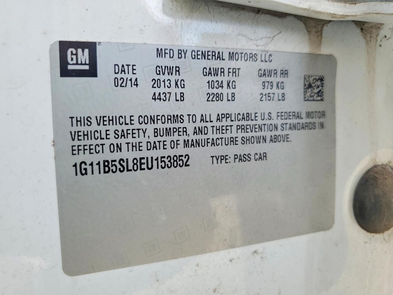 2014 CHEVROLET MALIBU LS photo 12