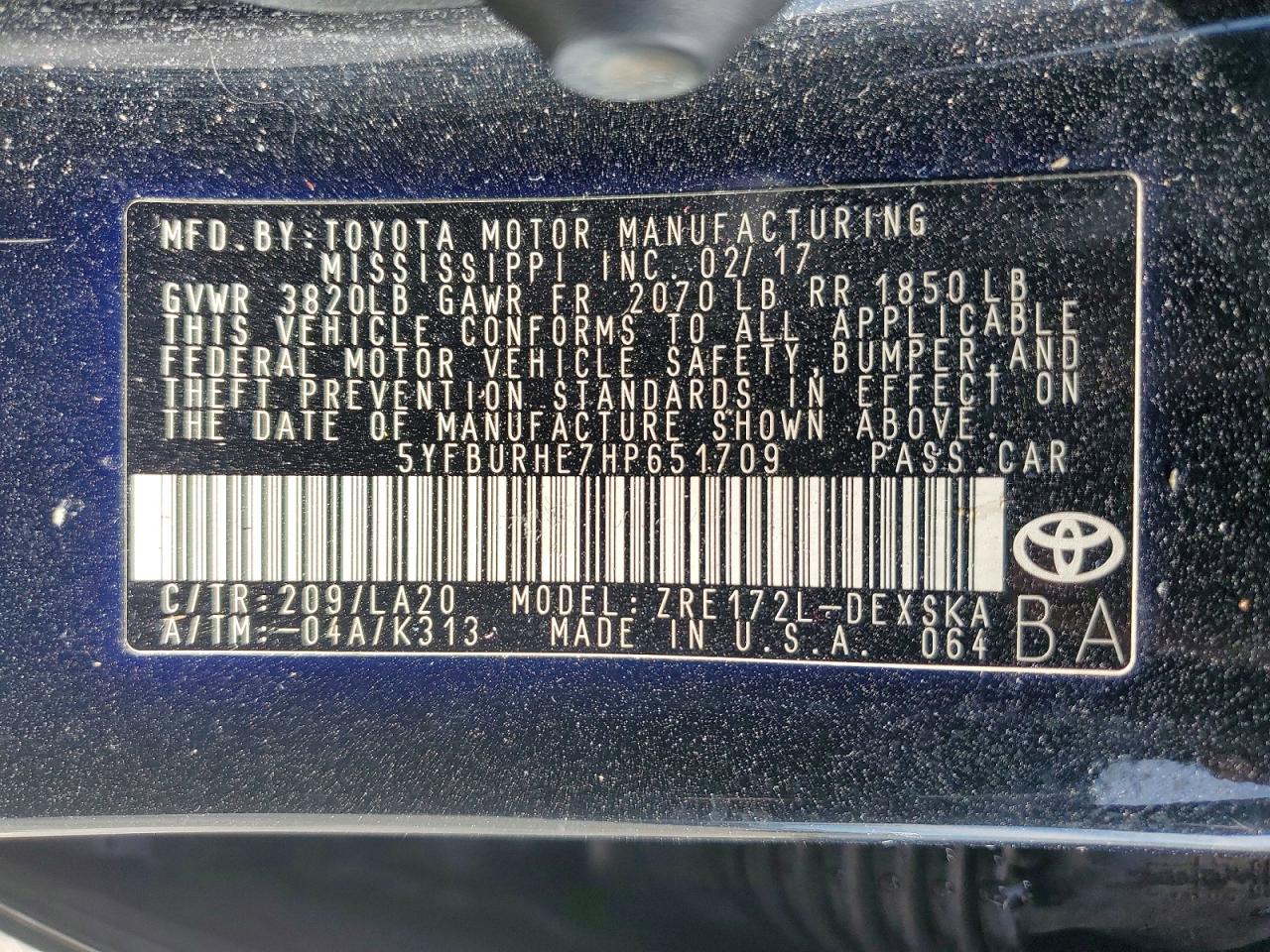 2017 TOYOTA COROLLA XSE photo 23